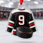 Lucky Number Hockey Jersey Christmas Ornament