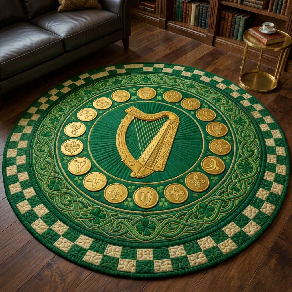 Lucky Anthem Round Mat Rug - Nature Design | Serene Home Decor