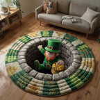 Lucky Descent Round Mat Rug - washable non-slip printed rug
