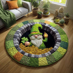 Lucky Light Round Mat Rug - washable non-slip printed rug