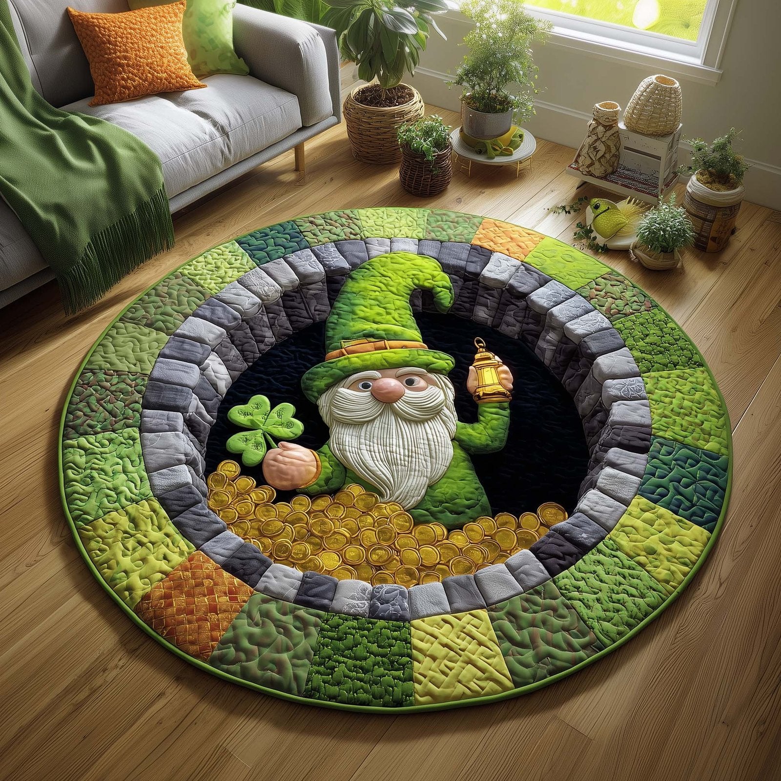 Lucky Light Round Mat Rug - Nature Design | Serene Home Decor