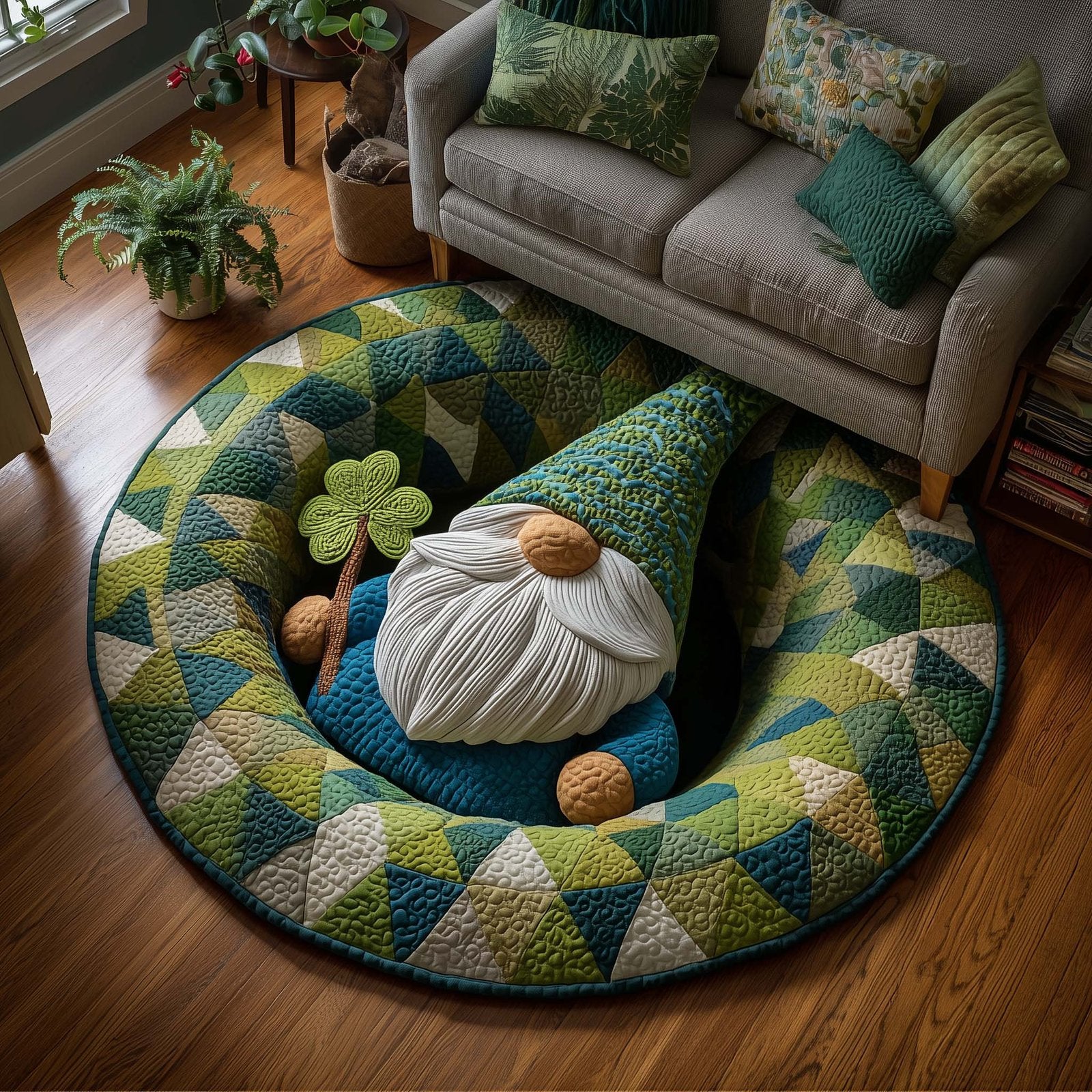 Lucky Revelry Round Mat Rug - Nature Design | Serene Home Decor