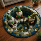 Lucky Revelry Round Mat Rug - washable non-slip printed rug