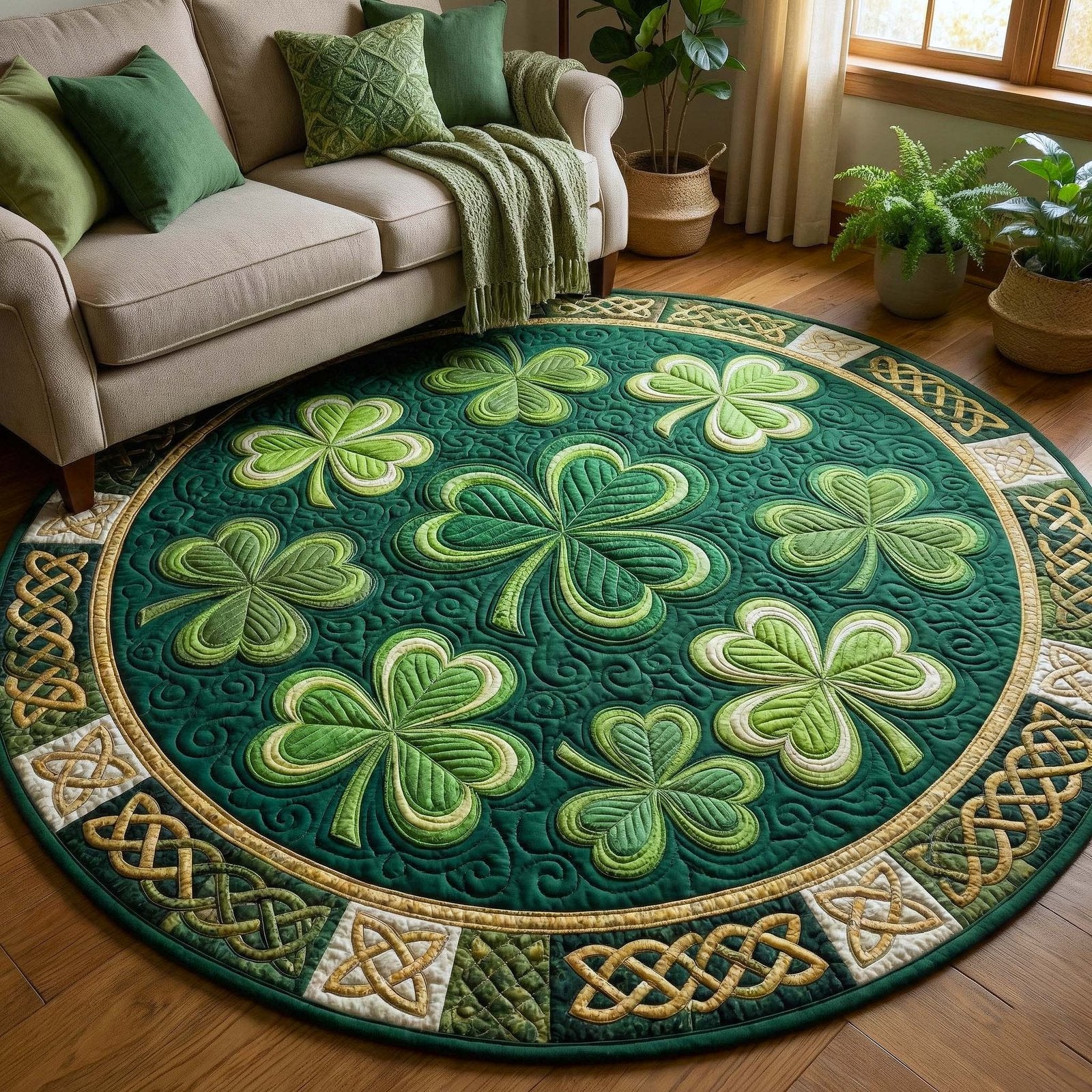Lucky Revelry Round Mat Rug - Nature Design | Serene Home Decor