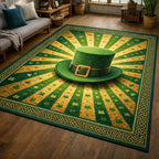 Lucky Sunburst area rug in a living room