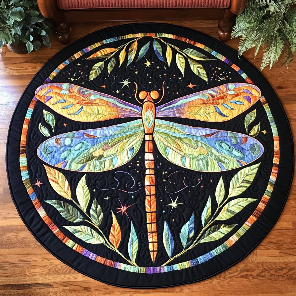 Luminous Flight Round Mat Rug - Nature Design | Serene Home Decor