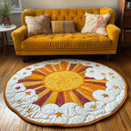 Luminous Shine Round Mat Rug - washable non-slip printed rug