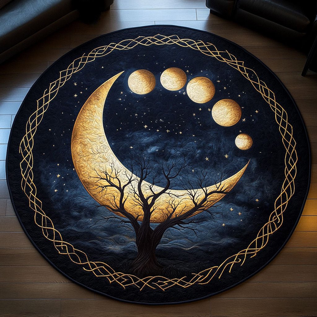 Lunar Embrace Round Mat Rug - Nature Design | Serene Home Decor