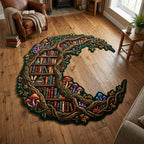 Lunar Wisdom Custom Shape Area Rug - Nature Design | Die-Cut Non-Slip Rug - washable non-slip printed rug