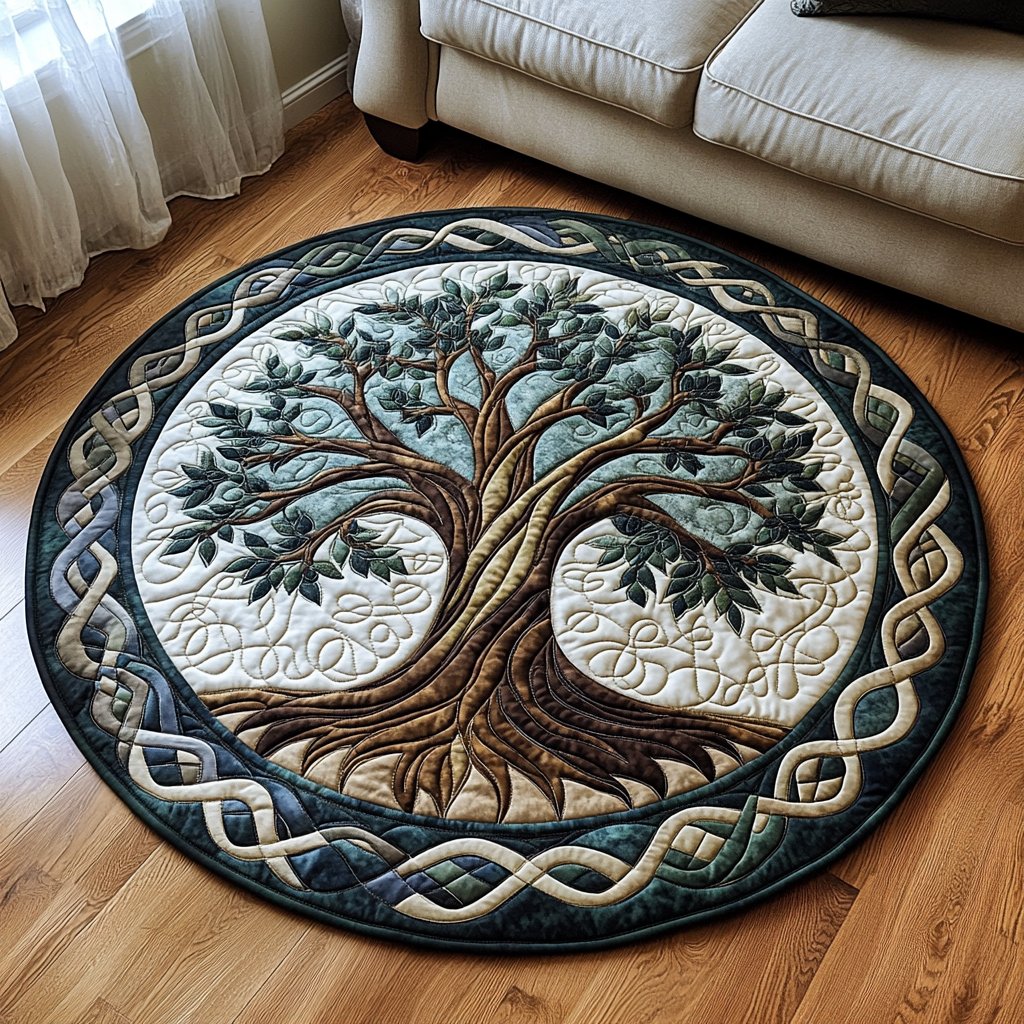 Lush Life Round Mat Rug - washable non-slip printed rug