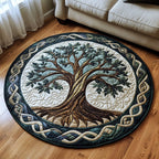 Lush Life Round Mat Rug - washable non-slip printed rug