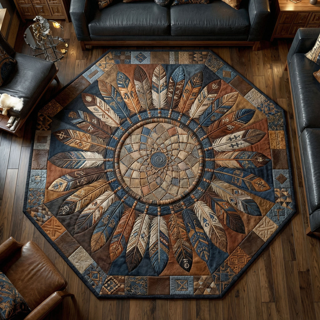 Luxury Mandala Custom Shape Area Rug - Nature Design | Die-Cut Non-Slip Rug - washable non-slip printed rug