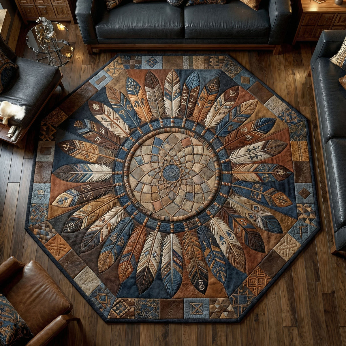 Luxury Mandala Custom Shape Area Rug - Nature Design | Die-Cut Non-Slip Rug - washable non-slip printed rug