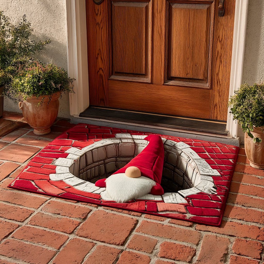 Magic Gnome Doormat - Seasonal Holiday Design | Printed Welcome Doormat