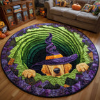 Magic Golden Retriever Round Mat Rug - washable non-slip printed rug