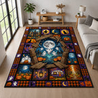 Magic Halloween Patchwork area rug in a living room