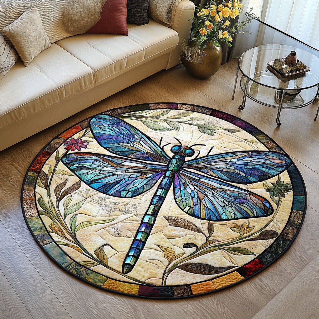 Magic in Motion Round Mat Rug - washable non-slip printed rug