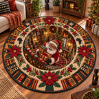 Magical Stairway Round Mat Rug - Nature Design | Serene Home Decor - washable non-slip printed rug