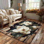 Magnolia Elegance area rug in a living room