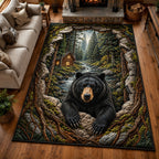 Majestic Bear area rug in a living room
