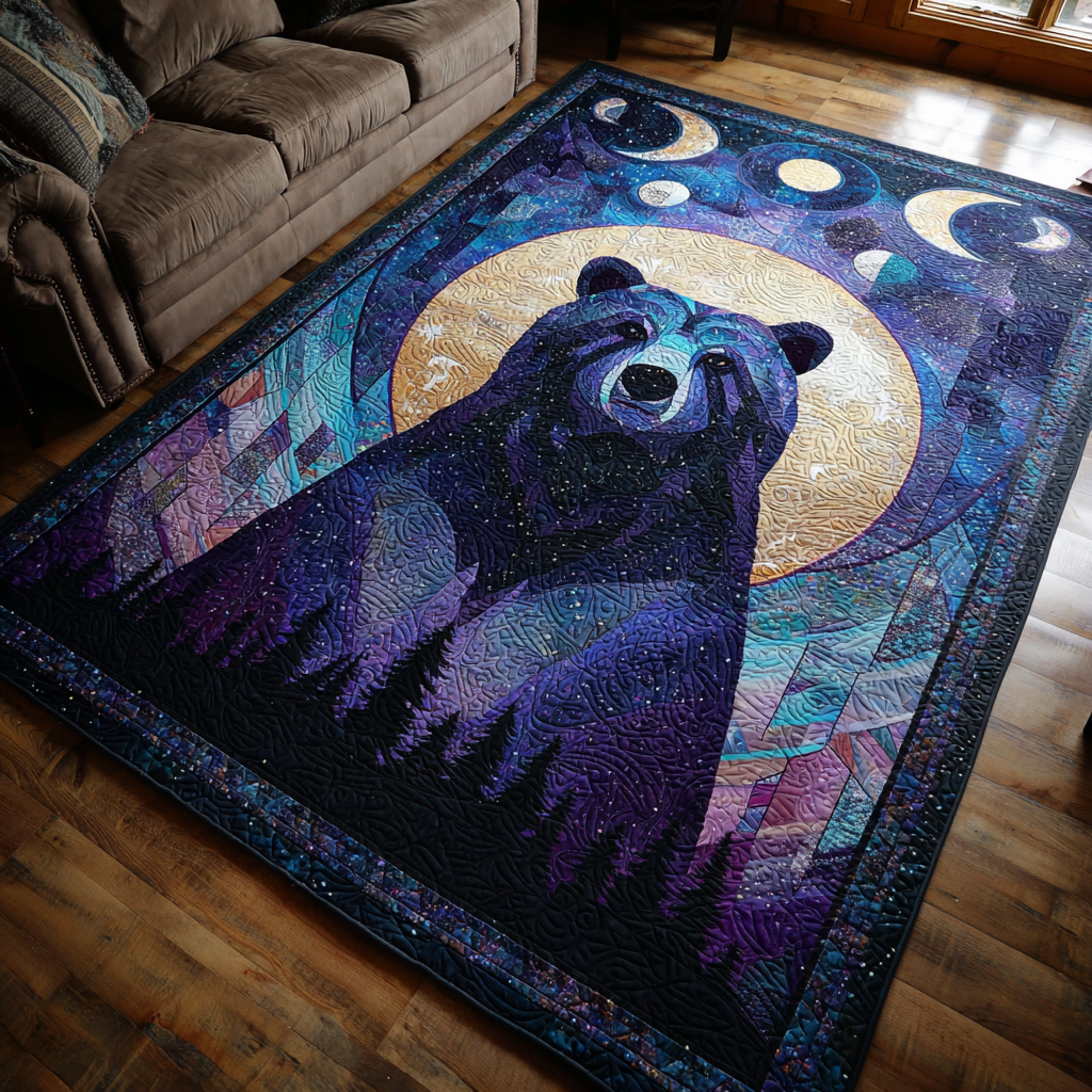 Majestic Bear area rug in a living room