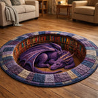 Majestic Dragon Round Mat Rug - Nature Design | Serene Home Decor