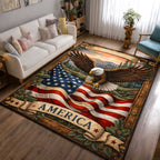Majestic Eagle area rug in a living room