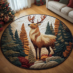Majestic Guardian Round Mat Rug - washable non-slip printed rug
