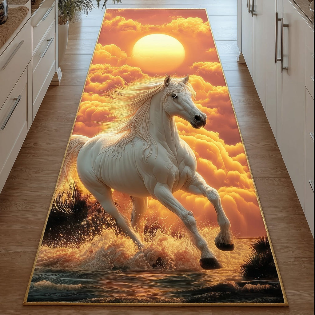 Majestic Horse Runner Rug - Cute Pet Design | Animal Printed Runner Rug