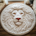 Majestic Lion (Design 5) Round Mat Rug - washable non-slip printed rug