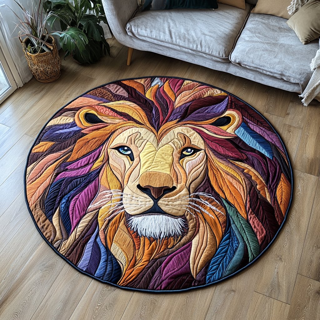 Majestic Mane Round Mat Rug - Nature Design | Serene Home Decor