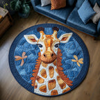 Majestic Neck Round Mat Rug - washable non-slip printed rug