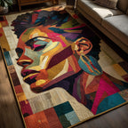 Majestic Soul area rug in a living room