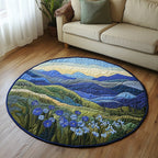 Majestic Views Round Mat Rug - washable non-slip printed rug