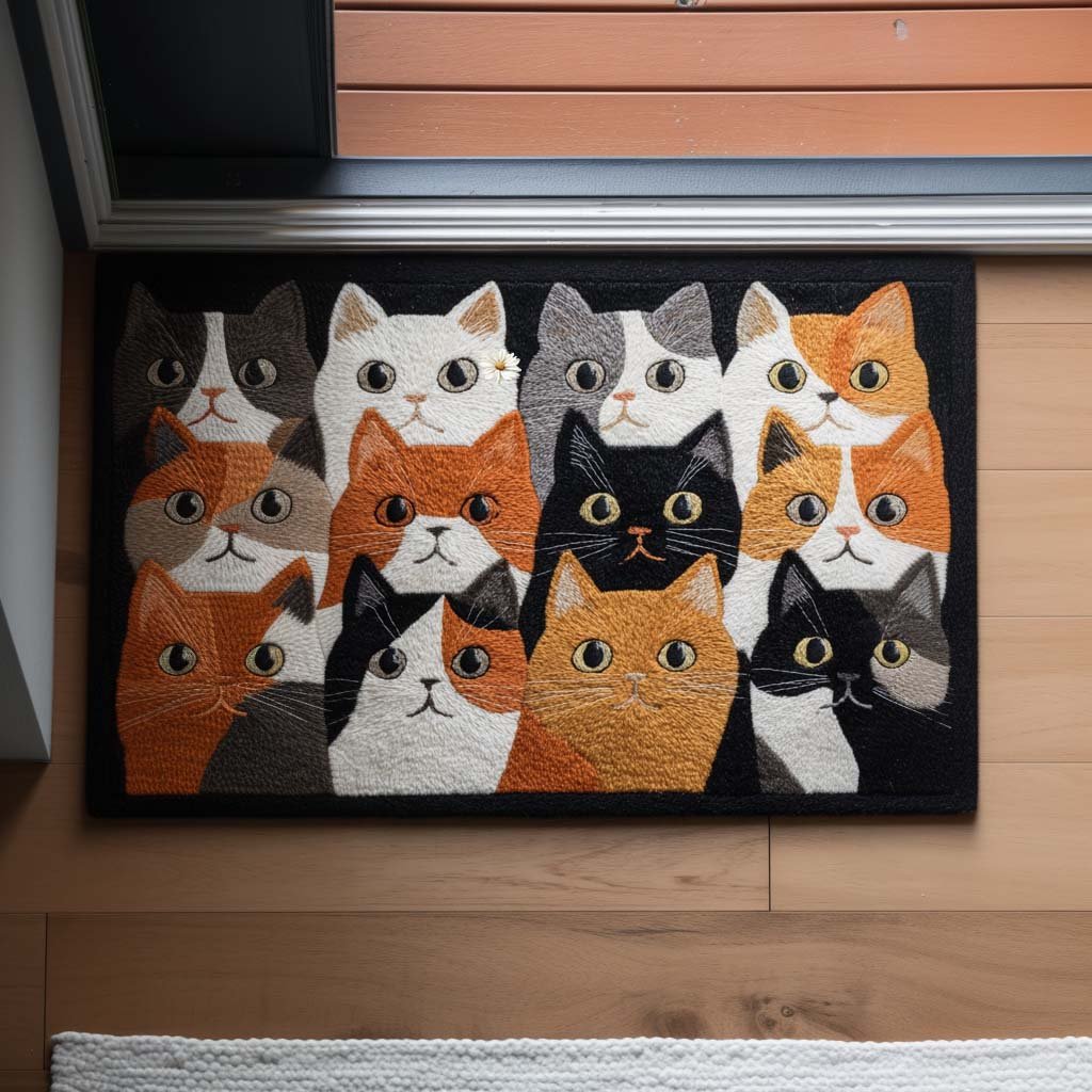 Many Cats Doormat - Cute Animal Design | Printed Welcome Doormat