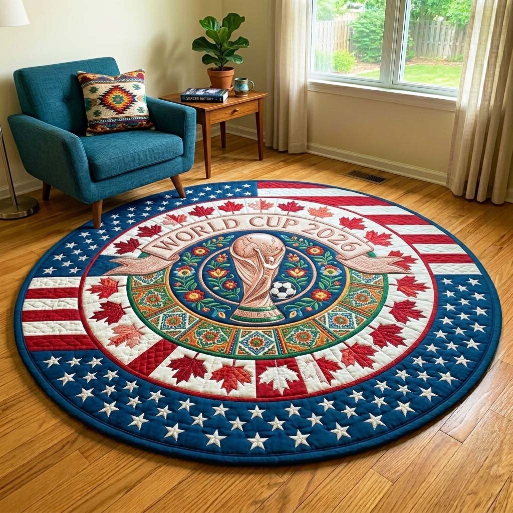 Maple Circle Round Mat Rug - Nature Design | Serene Home Decor