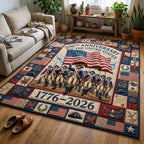 March Legacy area rug in a living room