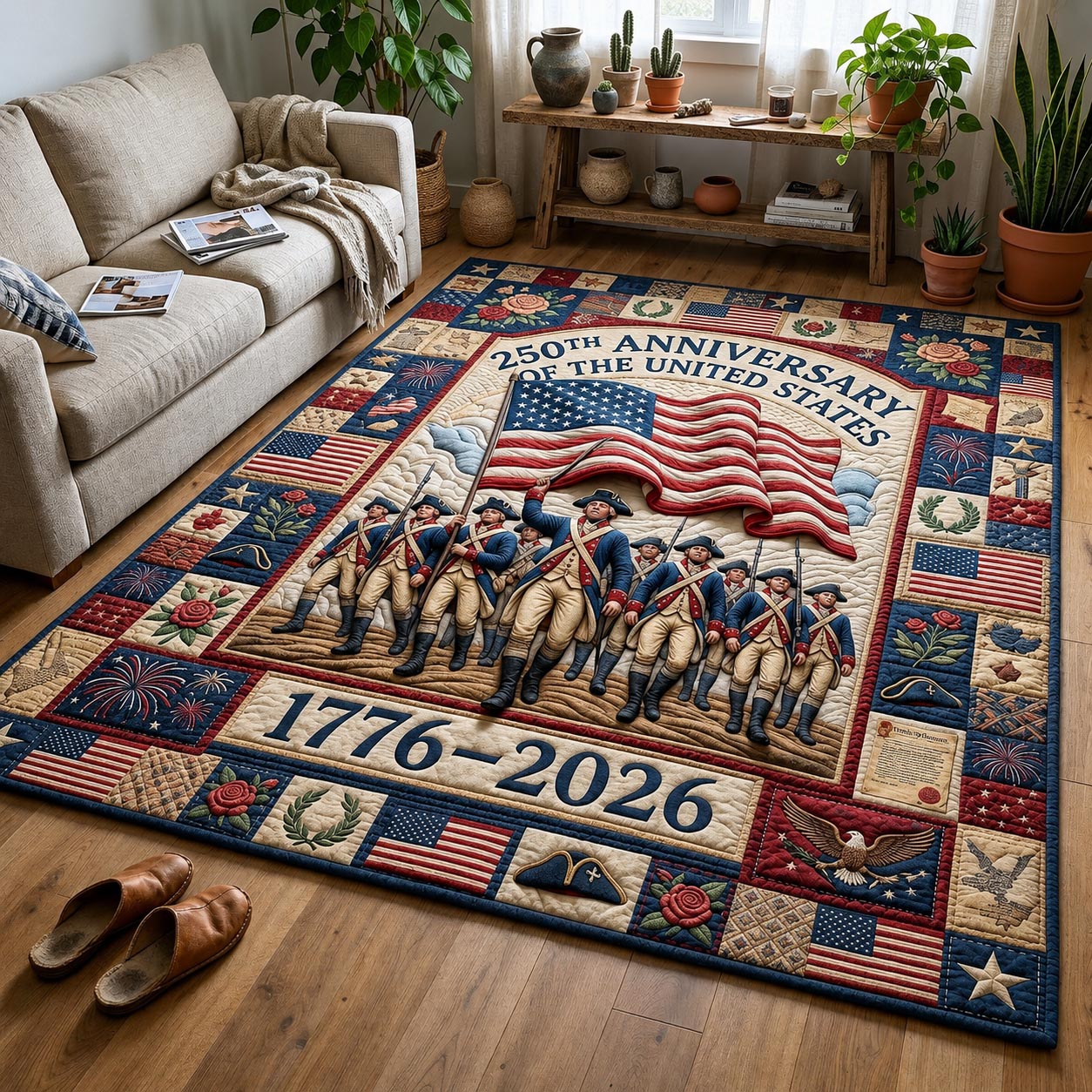 March Legacy area rug in a living room