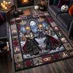 Masquerade Night area rug in a living room
