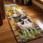 Meadow Companions Runner Carpet Runner Rug - Cute Pet Design | Animal Printed Runner Rug