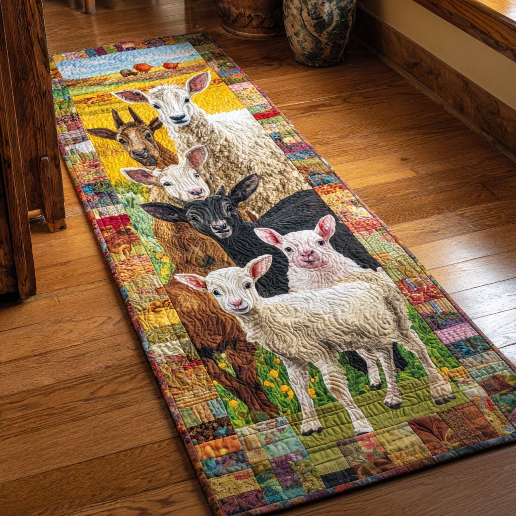 Meadow Companions Runner Carpet Runner Rug - Cute Pet Design | Animal Printed Runner Rug
