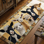 Meadow Family Runner Carpet Runner Rug - Cute Pet Design | Animal Printed Runner Rug