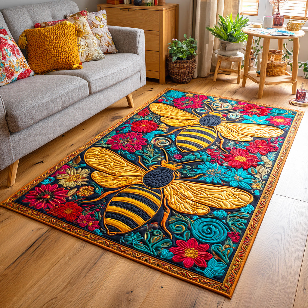 Meadow Glow area rug in a living room