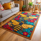 Meadow Glow area rug in a living room