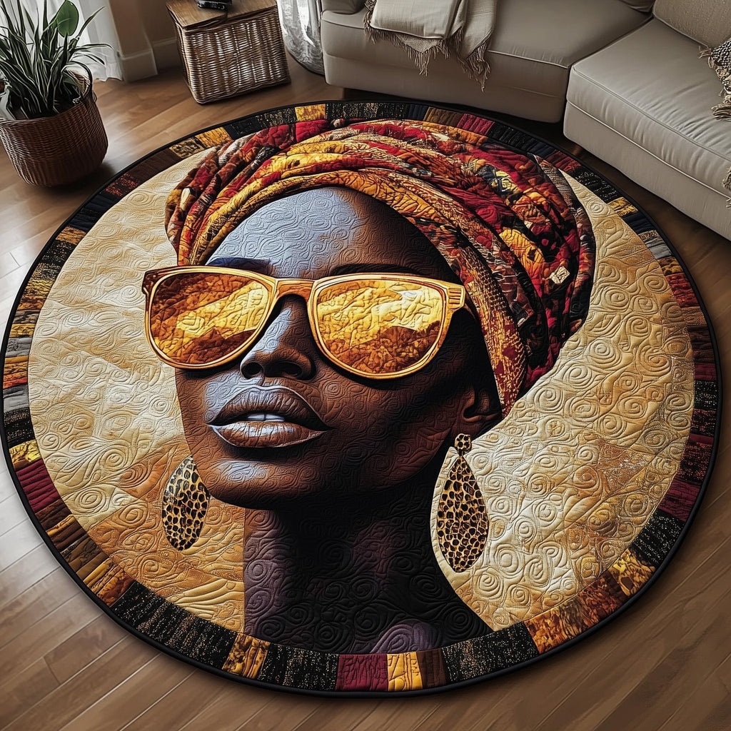 Melanin Crown Round Mat Rug - Nature Design | Serene Home Decor