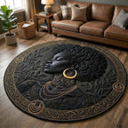 Melanin Goddess Round Mat Rug - Nature Design | Serene Home Decor