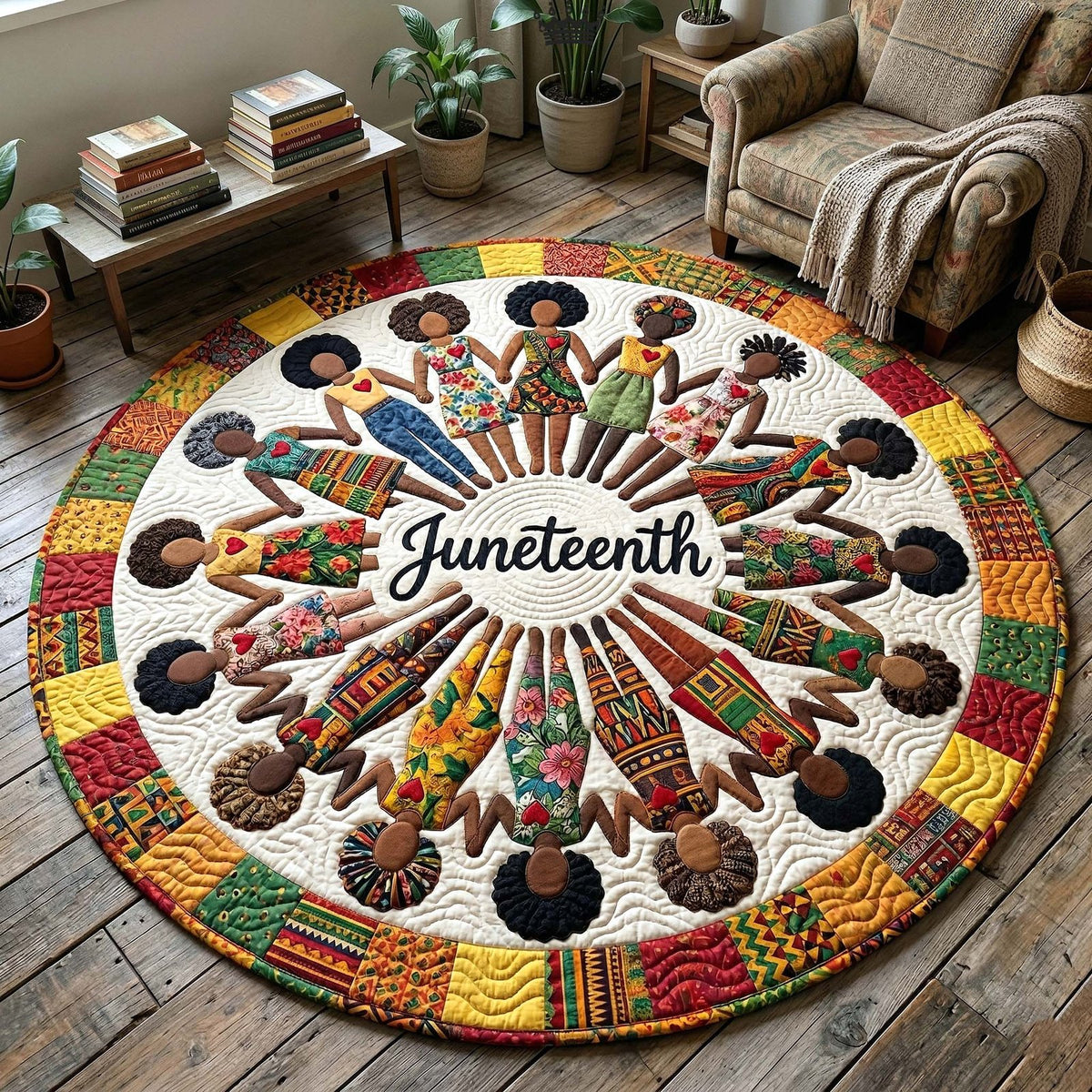 Melanin Legacy Round Mat Rug - Nature Design | Serene Home Decor