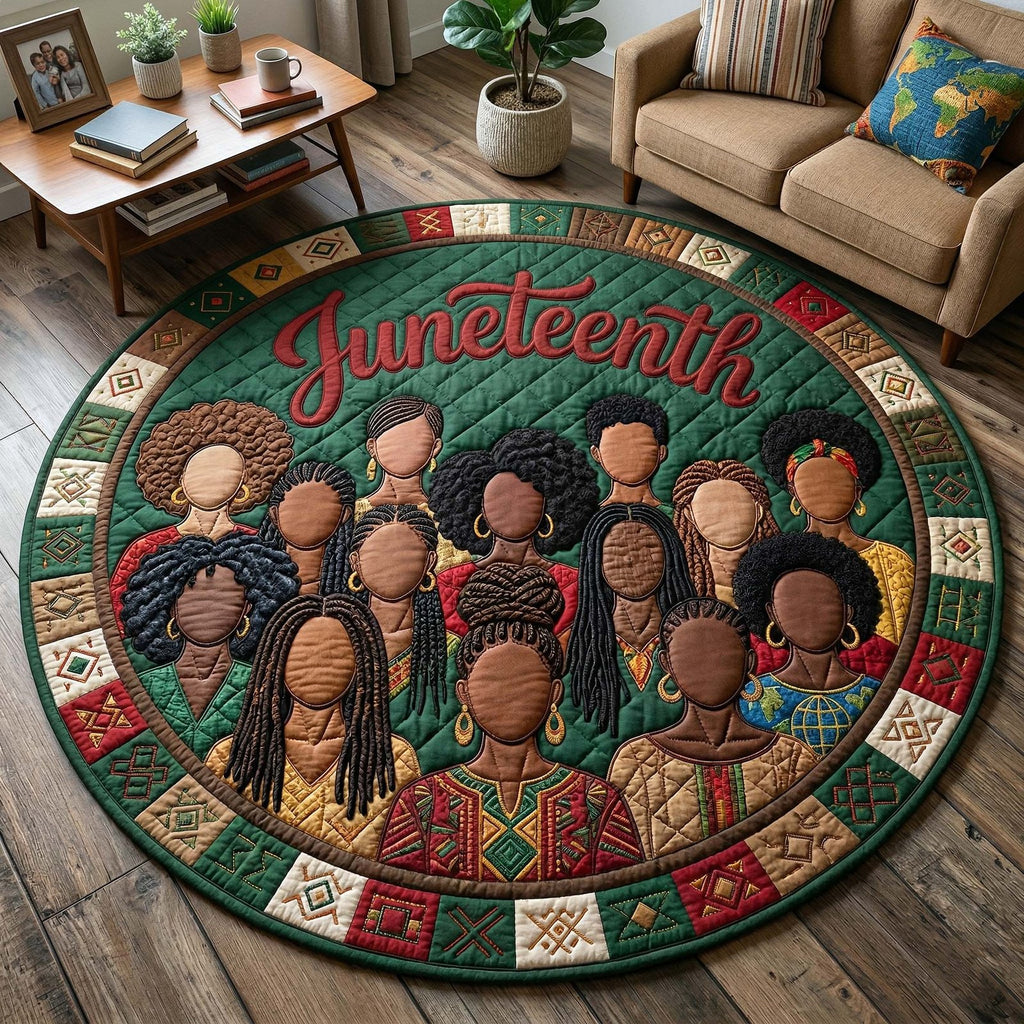 Melanin Legacy Round Mat Rug - Nature Design | Serene Home Decor