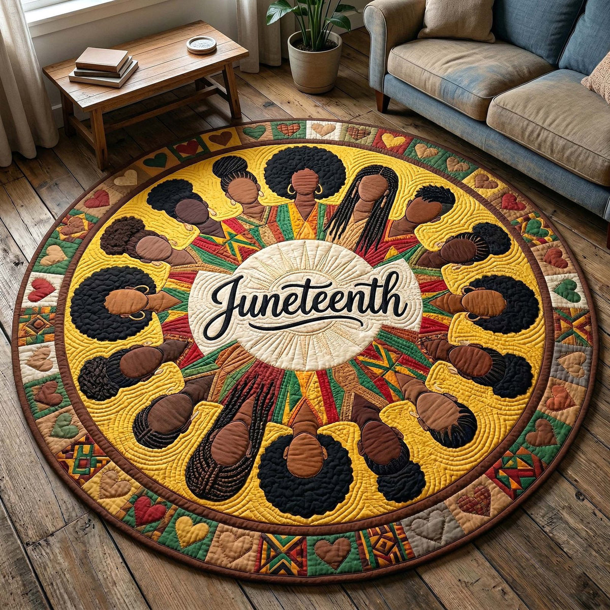 Melanin Legacy Round Mat Rug - Nature Design | Serene Home Decor