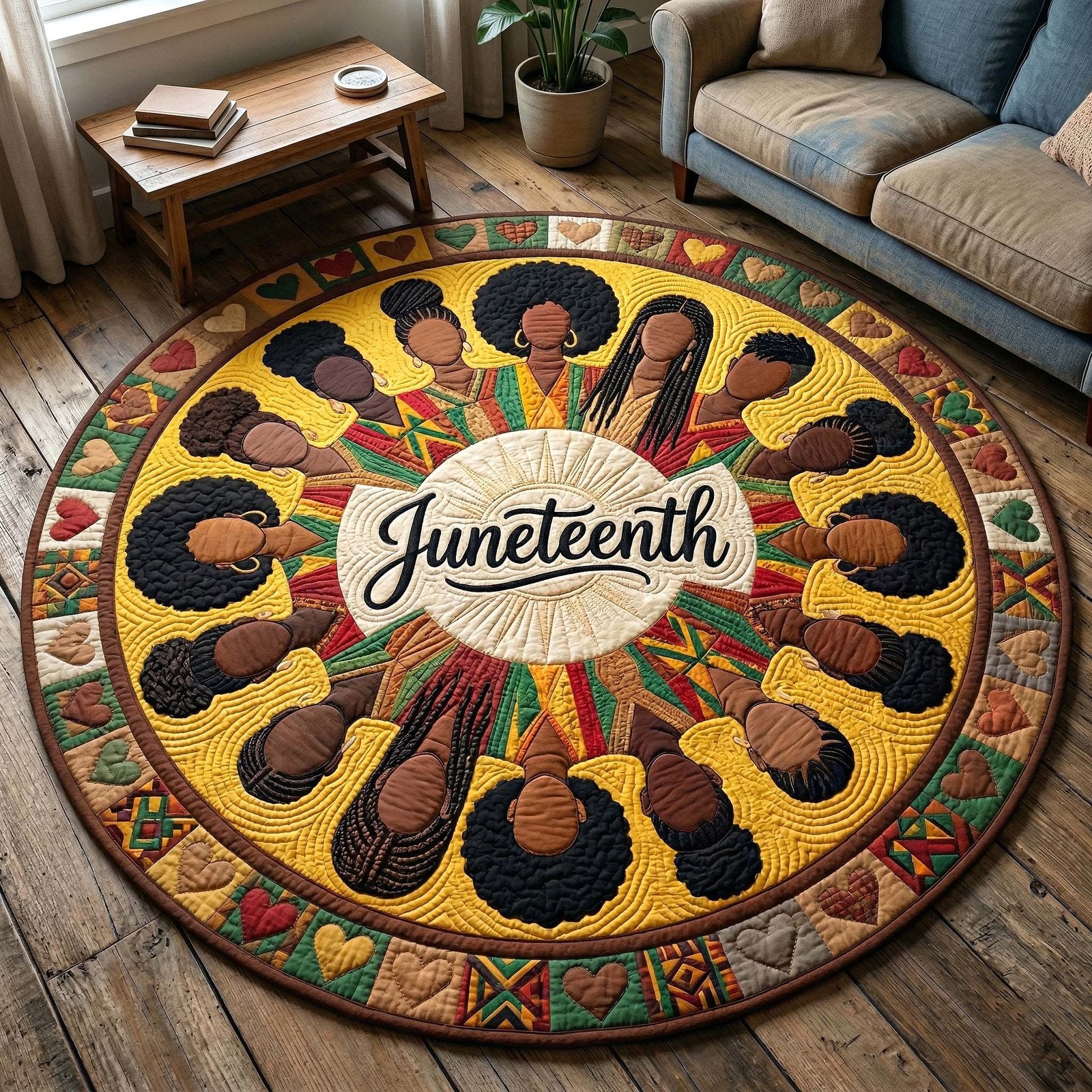 Melanin Legacy Round Mat Rug - Nature Design | Serene Home Decor